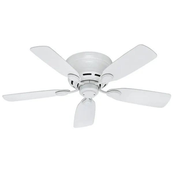 Hunter Low Profile IV 42" Ceiling Fan - White - White Blades