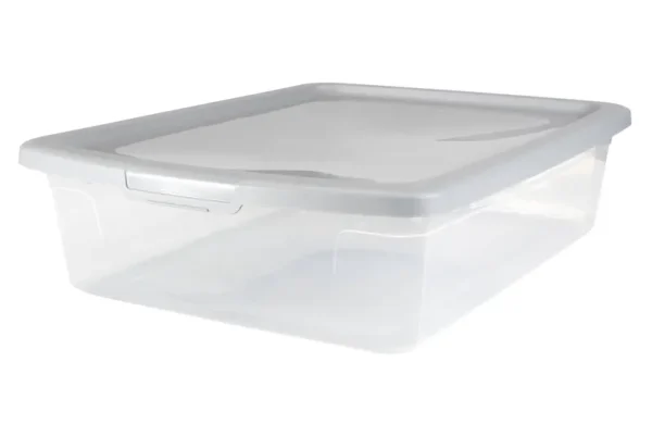 Project Source 7.5-Gallon (30-Quart) Clear Tote with Standard Snap Lid