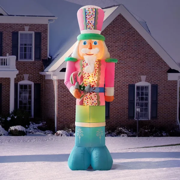 Member's Mark 10' Pre-Lit Inflatable Nutcracker-Pink
