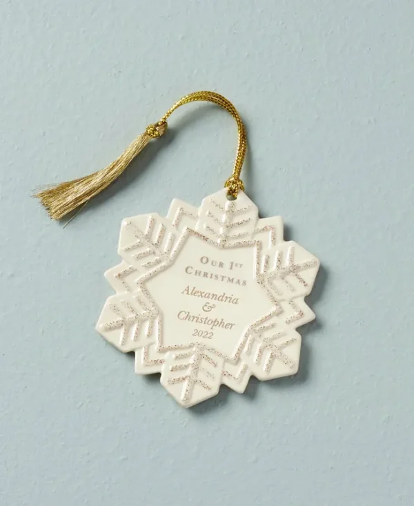 Personalized Our 1st Christmas Snowflake Ornament - Lenox