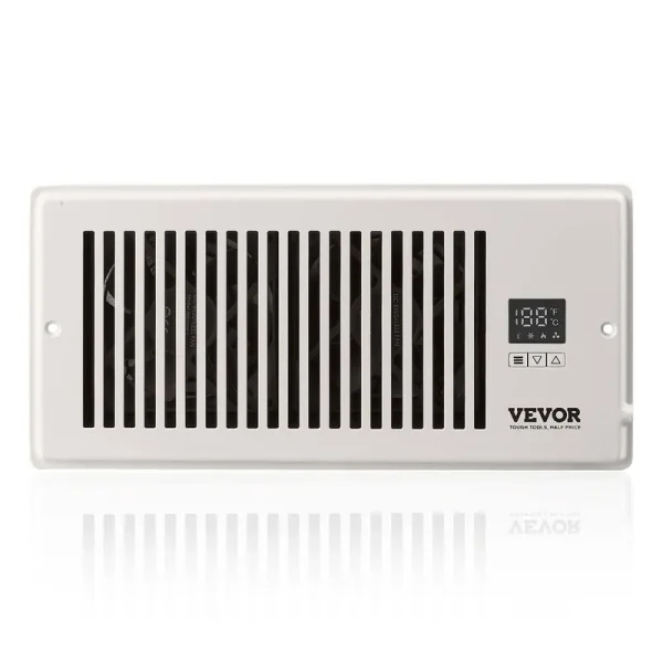 VEVOR Register Booster Fan Quiet Vent Booster Fan Fits 4�� x 10�� Register Holes with Remote Control and Thermostat Control Adjustable Speed for