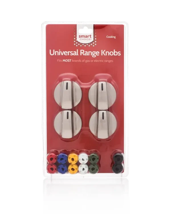 Smart Choice Universal GAS and Electric Range Knob Kit (Stainless Steel) | KNOBKIT4S