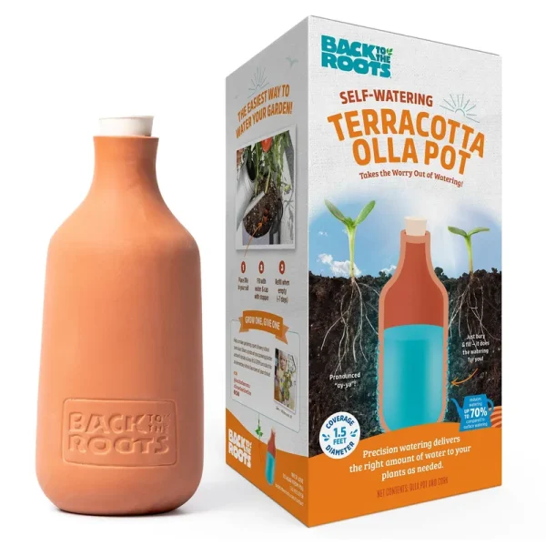 Back to The Roots Self-Watering Terracotta Olla Pot