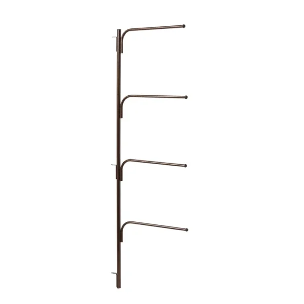 Household Essentials Inc Deluxe Hinge-It Clutterbuster Family Towel Bar Bronze