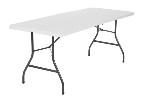 Cosco 6 Foot Folding Table in White Speckle