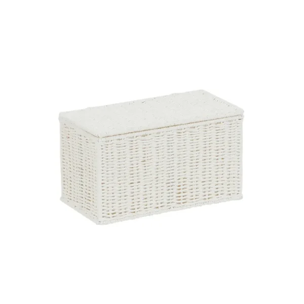 Household Essentials Paper Rope Lidded, White