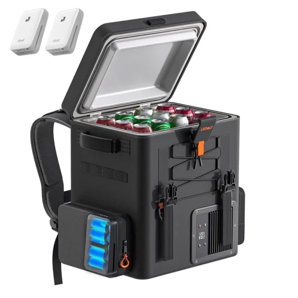 Litheli 16 L Backpack Refrigerator, Portable Electric Fridge Freezer Compressor Cooler for Fast Cooling Down to - 4°f with Ergonomic Backpack Design for Camping, Road Trips, RV, Boat, Beach