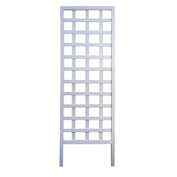 Panacea 72" White Wood Square Framed Trellis
