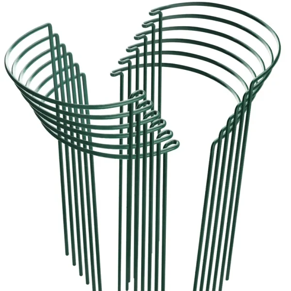 HiGift 12 Pack Plant Stakes for Indoor Plants, Metal Garden Peony Support Cages, Outdoor Plant Supports Ring Prop, Large Plant Stake for Hydrangea