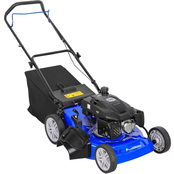 Anlibatt 21 in Gas Lawn Mower, Gasonline Lawnmower Walk - Behind Push Mowers with Bagging 201cc 5.7HP 4 - Cycle OHV Engine, Adjustable Cutting Height Gas Powered Lawnmower