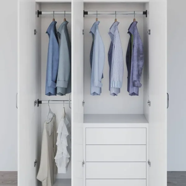 vidaXL Telescopic Wardrobe Rails 2 Pcs Silver 22.8 inch-39.4 inch