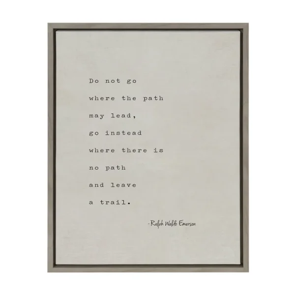 Kate and Laurel Sylvie Emerson Quote Framed Canvas by Shawn St.Peter