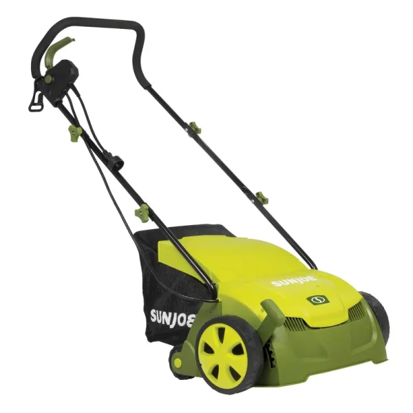 Sun Joe AJ801E Electric Lawn Dethatcher with Collection Bag, 12A, 13"