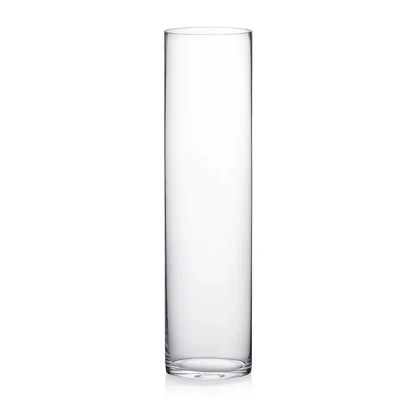 6 Pcs - 6" x 24" Tall Cylinder Glass Vase Clear