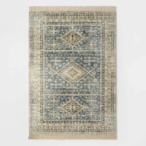 7'x10' Pine Brook Diamond Persian Style Rug Blue - Threshold Designed with Studio McGee