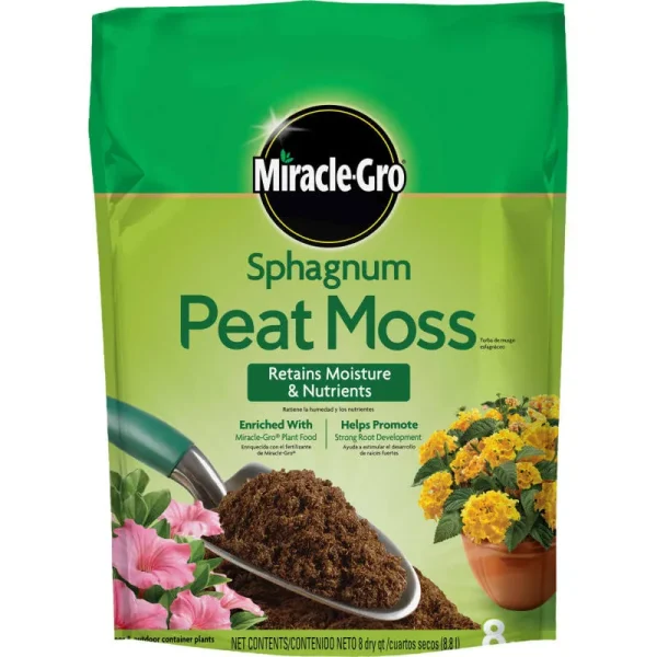 Miracle-Gro 85278430 Sphagnum Peat Moss 8 qt