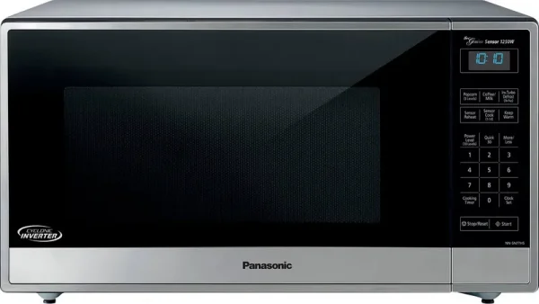 Panasonic - 1.6 Cu. ft. Family-Size Microwave - Stainless Steel/Silver NN-SN77HS