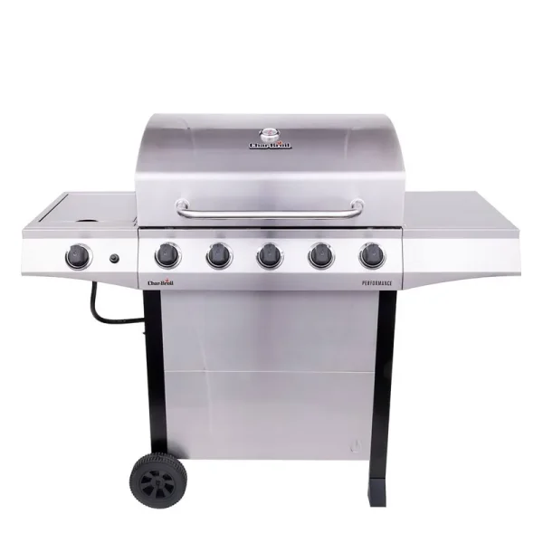 Char-Broil Performance Series Silver 5-Burner Liquid Propane GAS Grill with 1 Side Burner