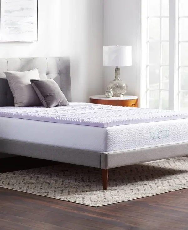 Dream Collection by Lucid 5-Zone Lavender Foam Twin Mattress Topper - Purple - 2 in