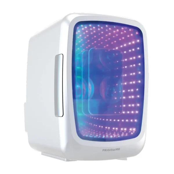 Frigidaire 6-Can Retro Gaming Light-Up Portable Beverage Mini Fridge, EFMIS179 [White]