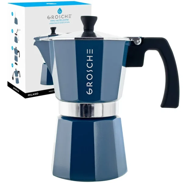 Grosche Milano Stovetop Espresso Maker, Moka Pot Coffee Maker