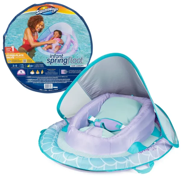Swimways Sun Canopy Inflatable Infant Spring Float for Infants
