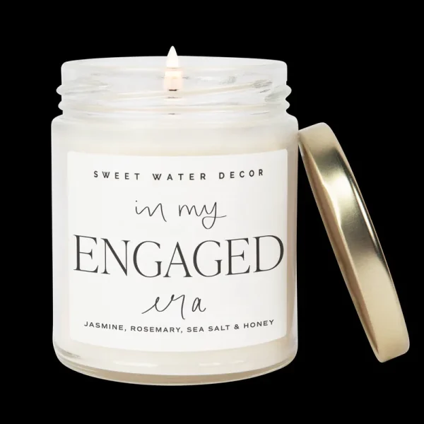 Sweet Water Decor in My Engaged Era 9oz Clear Jar Soy Candle