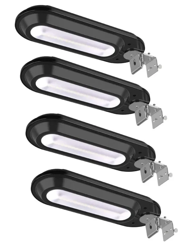 ROSHWEY Solar Gutter Lights Outdoor, Super Bright 18 LED Deck Light Waterproof Wall Lamps Dusk to Dawn for Garden Fence Garage