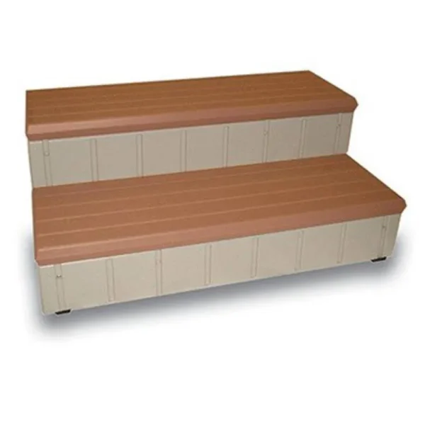 Leisure Accents Deluxe Spa Step, 36 Inches Long, Gray Black