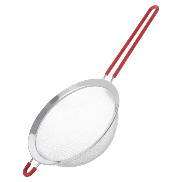 Mainstays 6 inch Stainless Steel Fine Mesh Strainer, Red