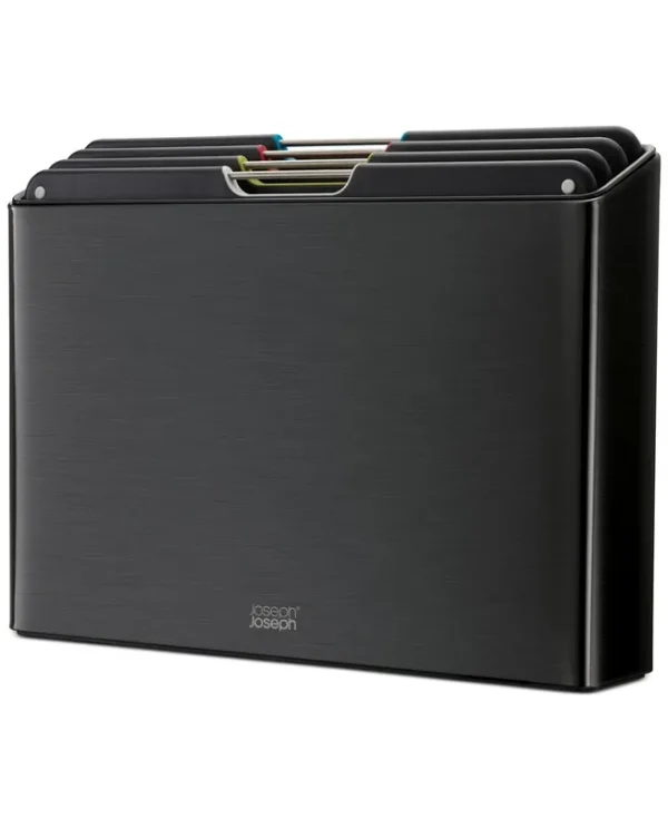 Joseph Joseph Folio Carbon Black Steel 4 Piece Chopping Board Set