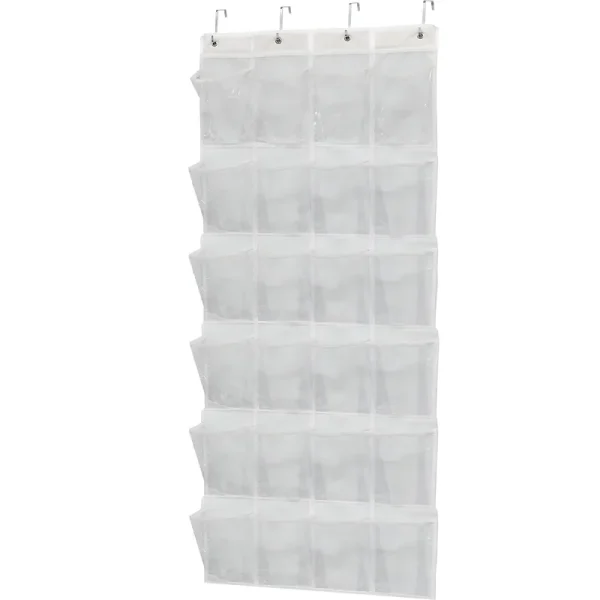 Kitchen Pantry Organizer Over The Door Hanging Storage Holder W 15 Clear Pockets
