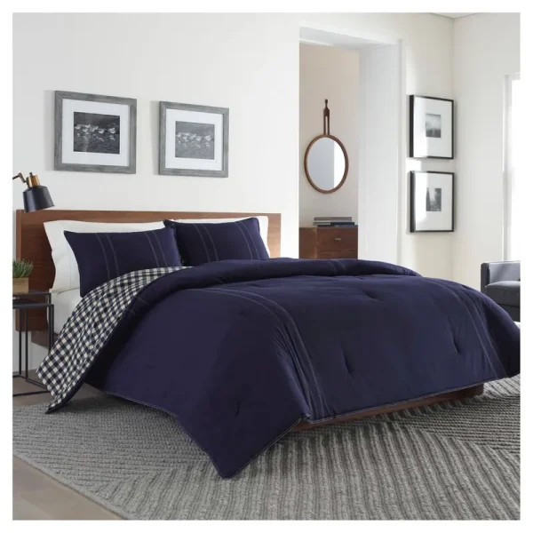 Eddie Bauer Kingston Comforter Set, Full/Queen - Navy