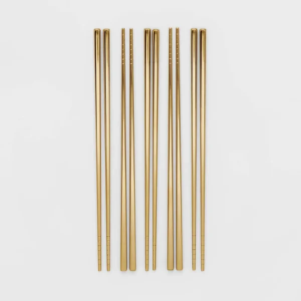 5pk Chopstick Set Gold - Threshold