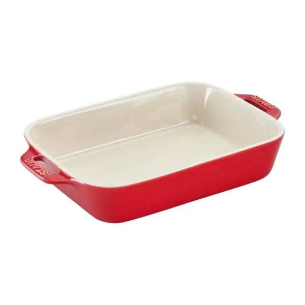 Staub Ceramic Rectangular Baking Dish 7.5 x 6 in Cherry