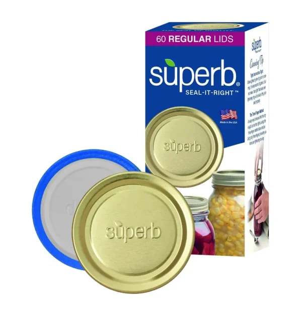 Superb - Regular Mouth Canning Lids- Box of 60