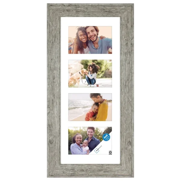 Mainstays 4-Opening 4"x 6" Rustic Gray Collage Frame