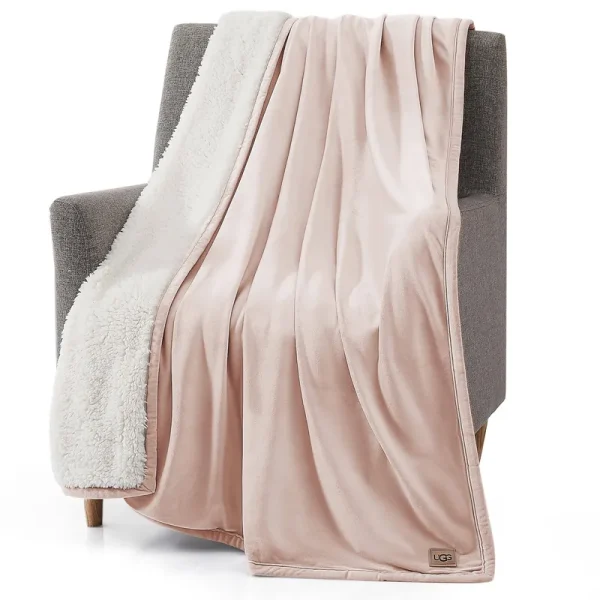 Ugg Bliss Two-Sided Fleece Throw - Racing Green - Size 50" x 70"