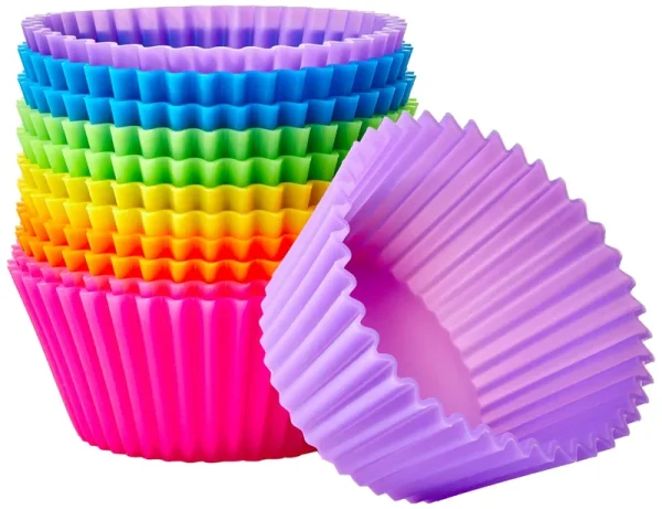 Reusable Silicone Baking Cups, Pack of 12