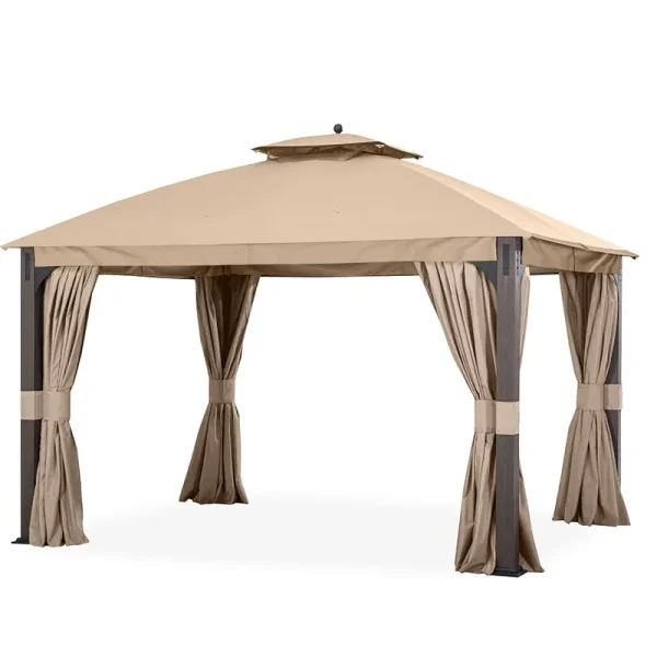 Garden Winds Replacement Canopy for The Shadow Creek Gazebo - Riplock 350 Beige