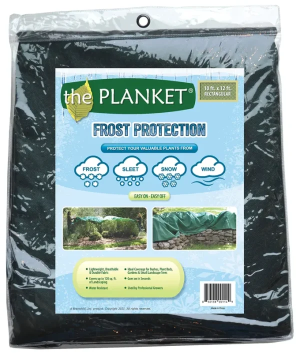 The Planket Frost Protection 10 x 12 ft Rectangular Plant Cover, Green