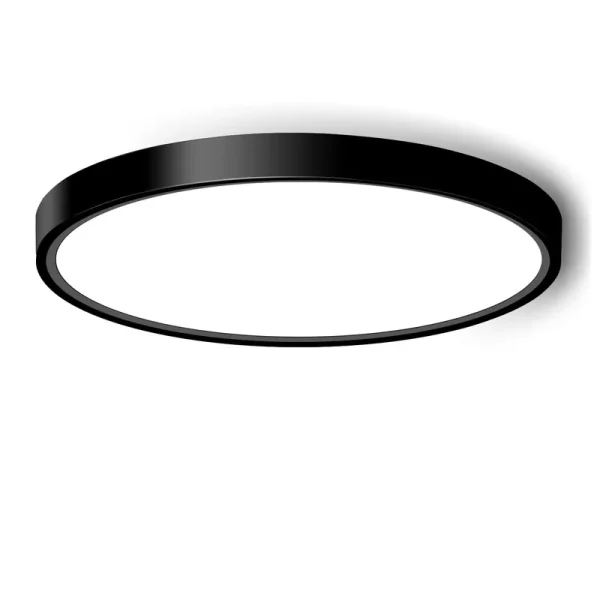 CHARYJOD LED Flush Mount Ceiling Light Fixture, 9inch Modern Black LED Ceiling Light, 18W 5000K, Low Profile Slim Flat Surface Mount Ceil
