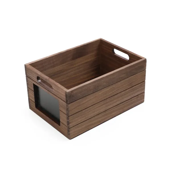 Home Zone Wood Crate with Chalkboard - Each