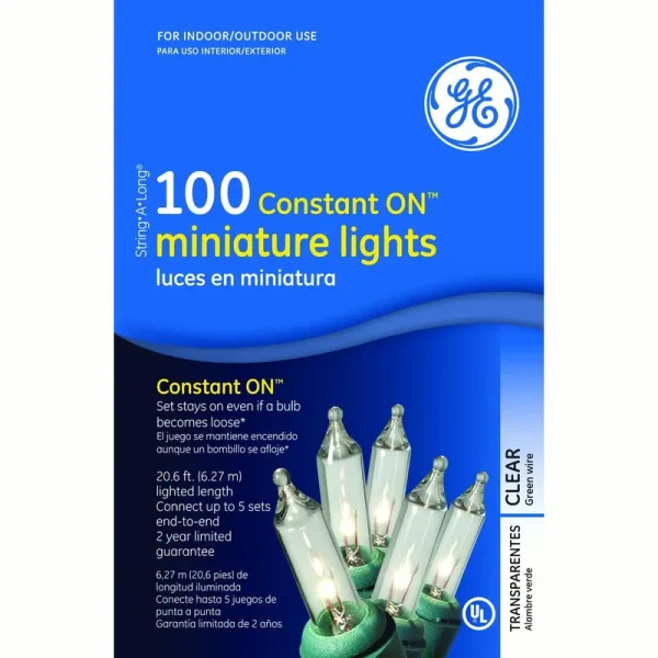 Nicolas Holiday GE64426 100 Light Clear ConstantON String Set