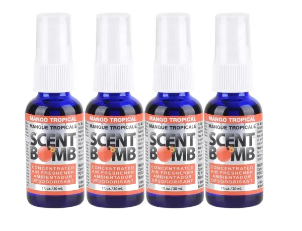 Scent Bomb Super Strong 100% Concentrated Air Freshener - 4 Pack (Mango tropical)