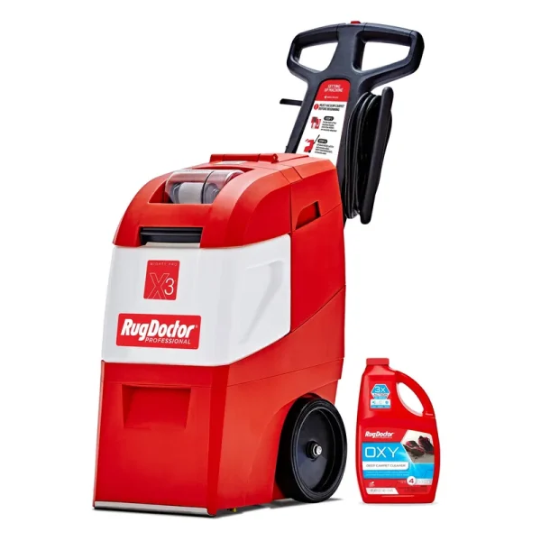 Rug Doctor Mighty X3 Commercial Carpet Cleaner, Large Red Pro Pack