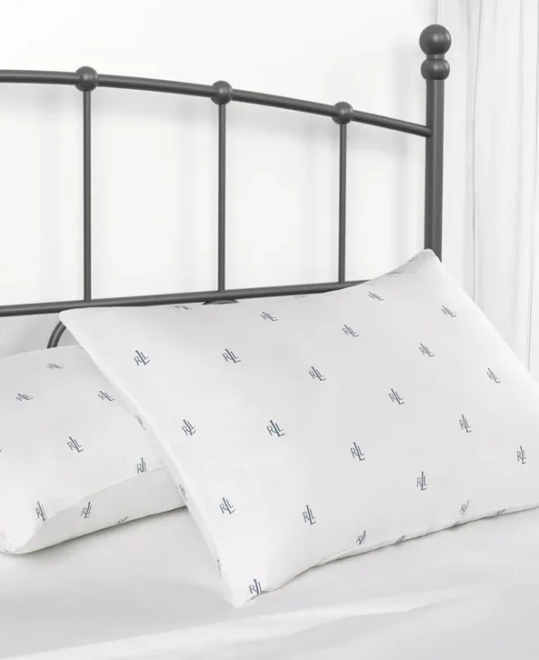 Lauren Ralph Lauren Logo 2-Pack Pillows, Standard/Queen - White