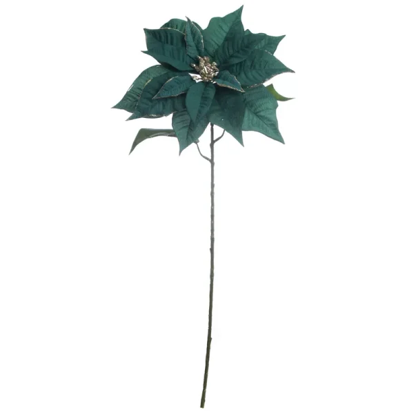 Green & Gold Velvet Poinsettia Stem by Ashland | 28 | Michaels