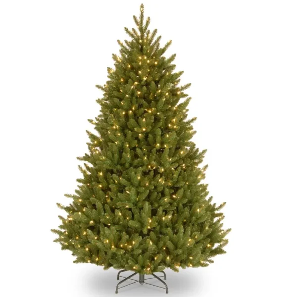 Baldrik Green Artificial Fir Christmas Tree with Lights Size: 7.5'