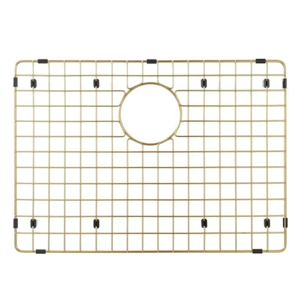 Starstar Sinks Protector Matte Gold 304 Stainless Steel Kitchen Sink Bottom Grid, Rack (21.25 x 15.25)